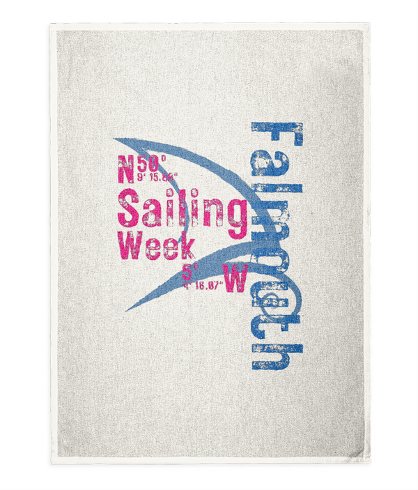 2024 Falmouth Sailing Week Rustic - Tea Towel
