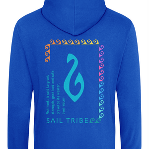 Sailing Hoodie - Fish hook Graphics -Bright Royal 