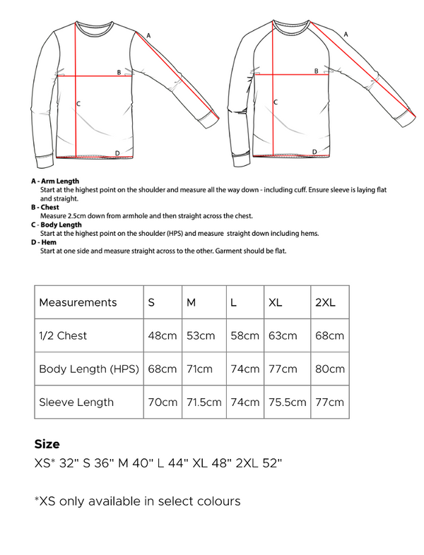 Cross Over Neck Sailing Hoodie Size Chart