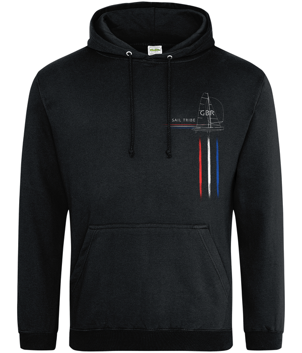 Sailing Hoodie Front Yacht Graphic with RWB Vertical Stripes 2025