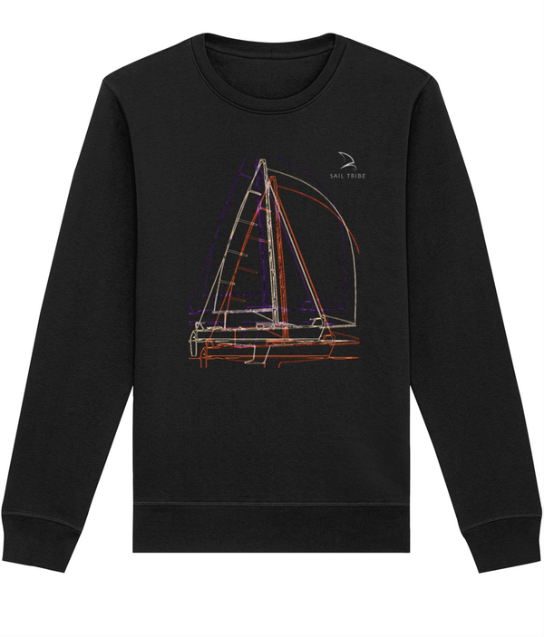 Sailing Sweatshirt - Multi yacht graphics 